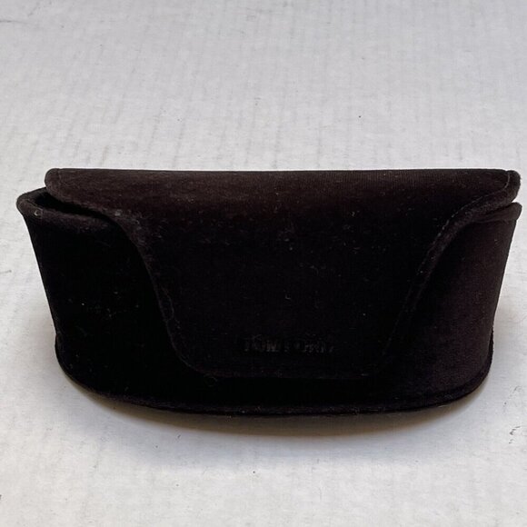 Tom Ford Sunglasses Eyeglasses Case Dark Brown Velvet Soft Magnetic Travel